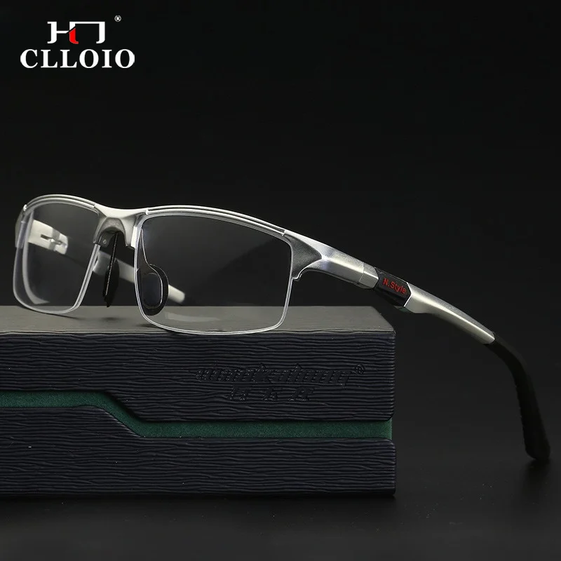 CLLOIO High Quality Aluminum Durable Oversize Myopia Frame Men Sporty Fishing Driving Optical Frame Customizable Prescription