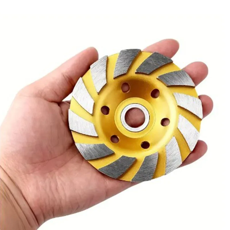 4 Inch Concrete Turbo Diamond Grinding Cup Wheel 12 Segs Heavy Duty Angle Grinder Wheels For Angle Grinder