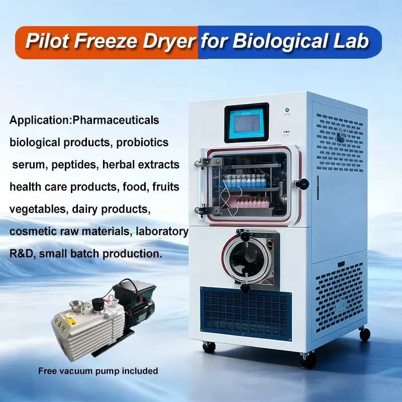 Compact Structure Pilot Freeze Drying Equipment with Auto Stoppering with Leak-proof Design Leak-proof Design Customized