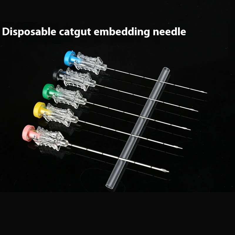 

50pcs Disposable buried needles 6/7/8/9/12 Chinese weight loss acupuncture points with scale medical buried needles