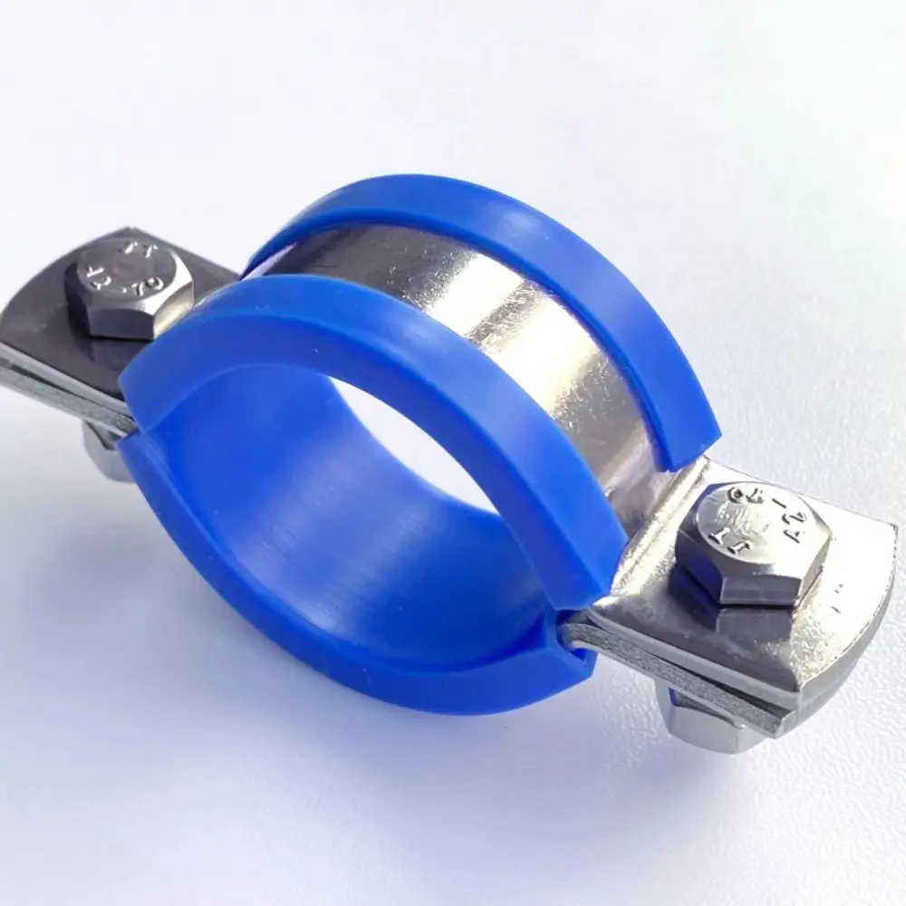Fascetta stringitubo rotonda 20/25/32/40/50/63mm PPR/PVC Dado Cerchio Tubo dell'acqua Fissaggio per tubi del gas Dado in gomma in acciaio al carbonio Supporto per tubi a cerchio
