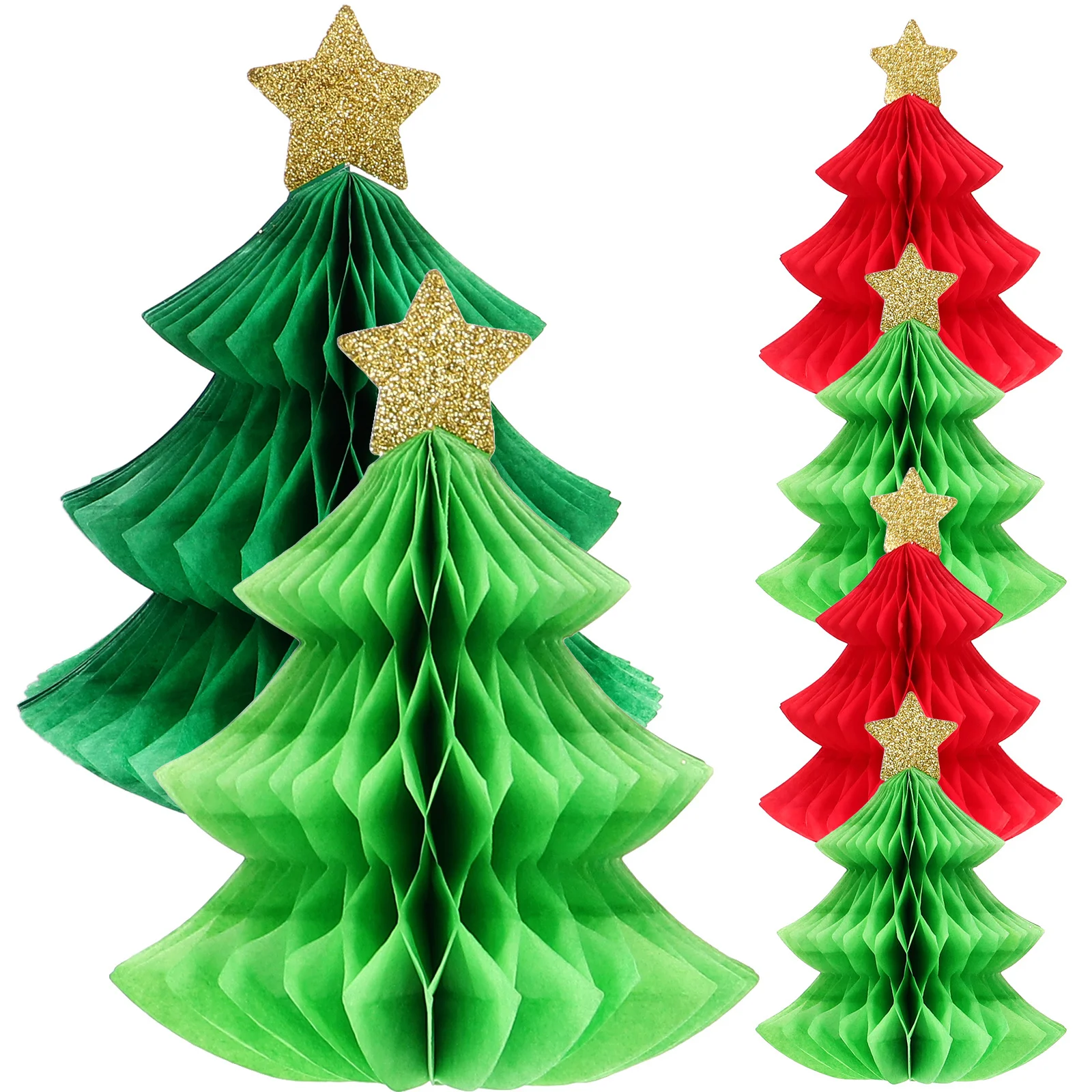 

6 Pcs Christmas Tree Decoration Holiday Ornaments for Dinner Decorations Xmas Party Table Paper