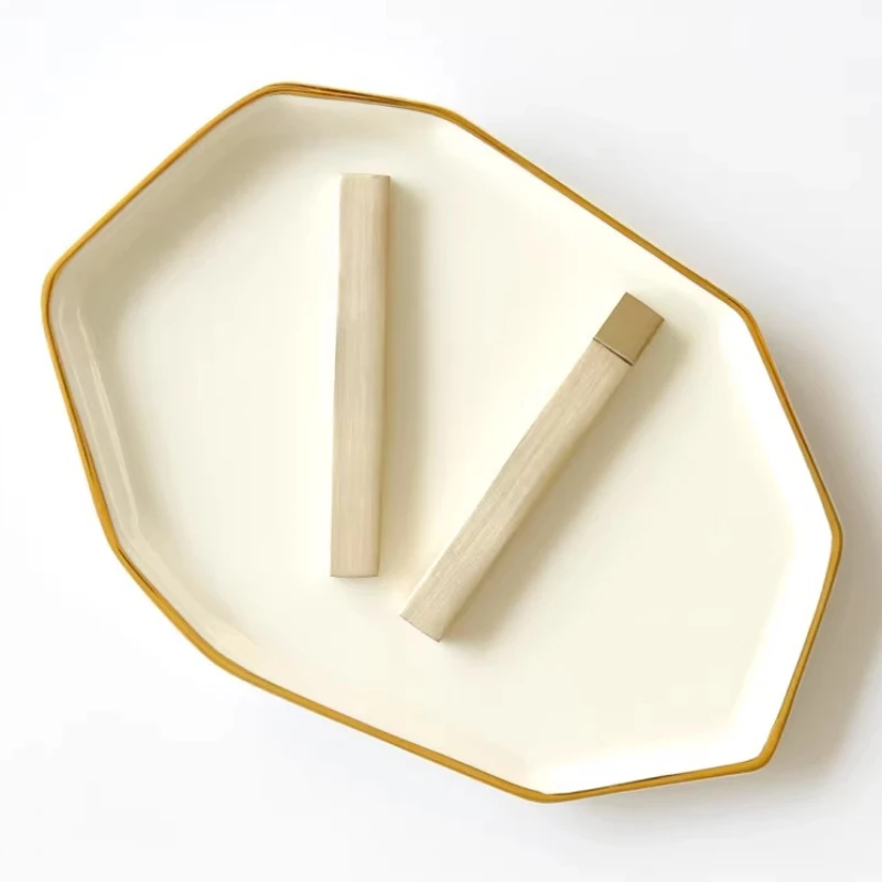 High-grade kitchen utensils, tableware, handmade pure brass long handle rectangular spoon, chopstick support bracket set