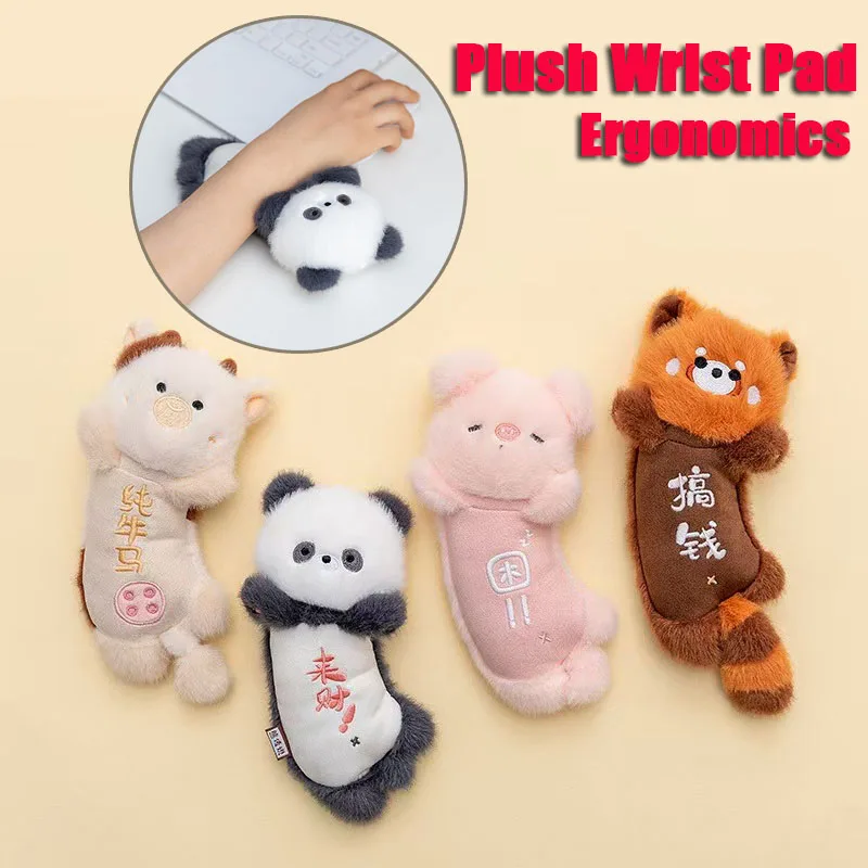 Plush Wrist Pad Mouse Wrist Rest Mat Elegant Bow-shaped Ergonomic Wrist Support Mice Pad Hand Wrist Cushion for Arm Pain Relief