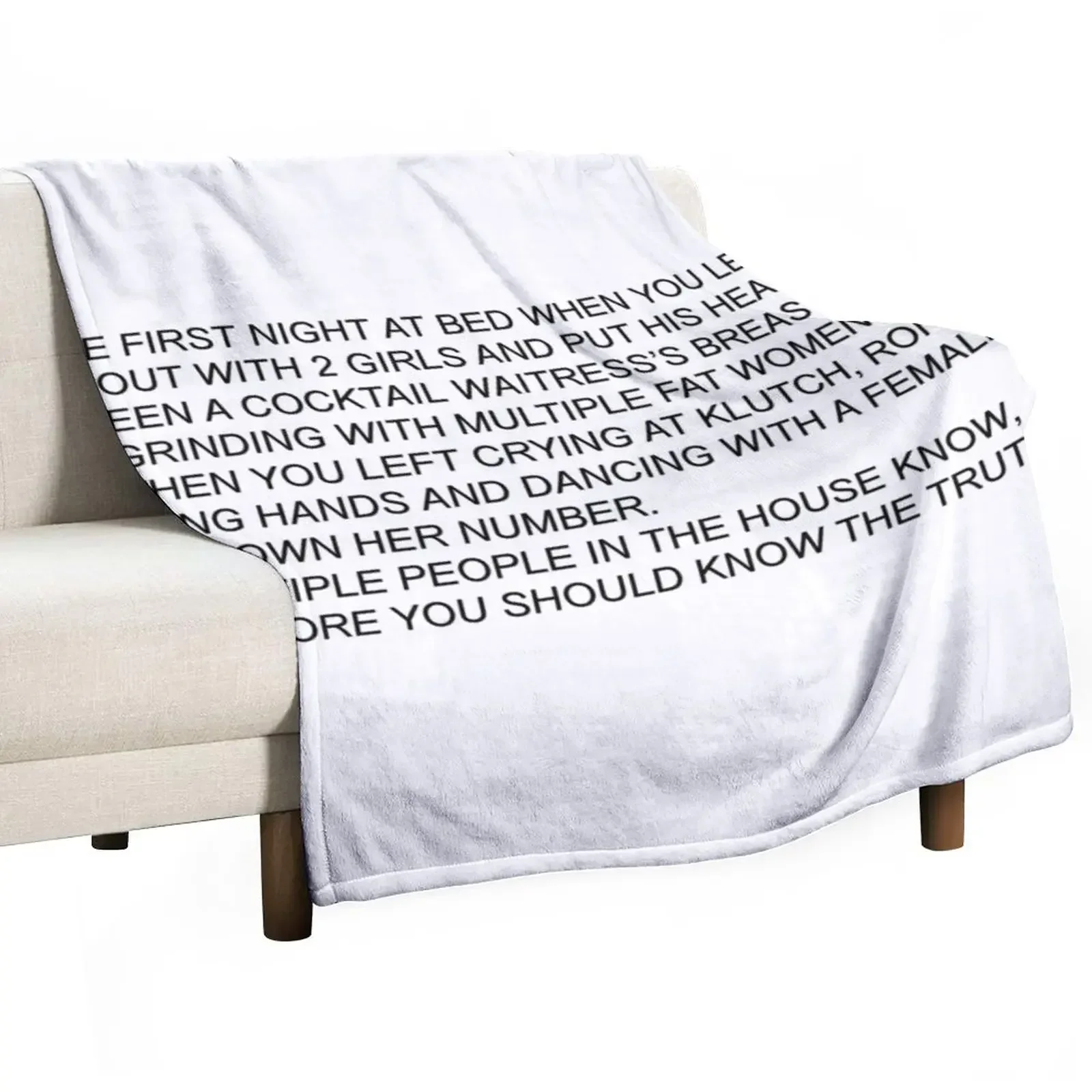

Anonymous Letter to Sammi Throw Blanket Thermal for winter Blankets