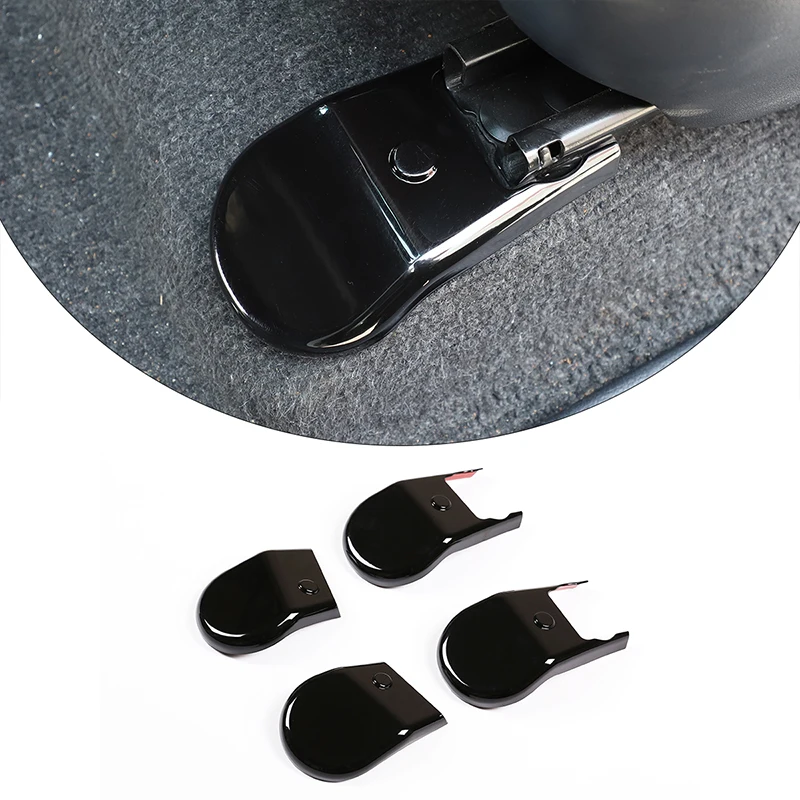 

ABS Glossy Black Car Seat Foot Screw Protection Cap Decoration Cover Trim Fit For Toyota Hilux 2015-2022 Interior Accessories