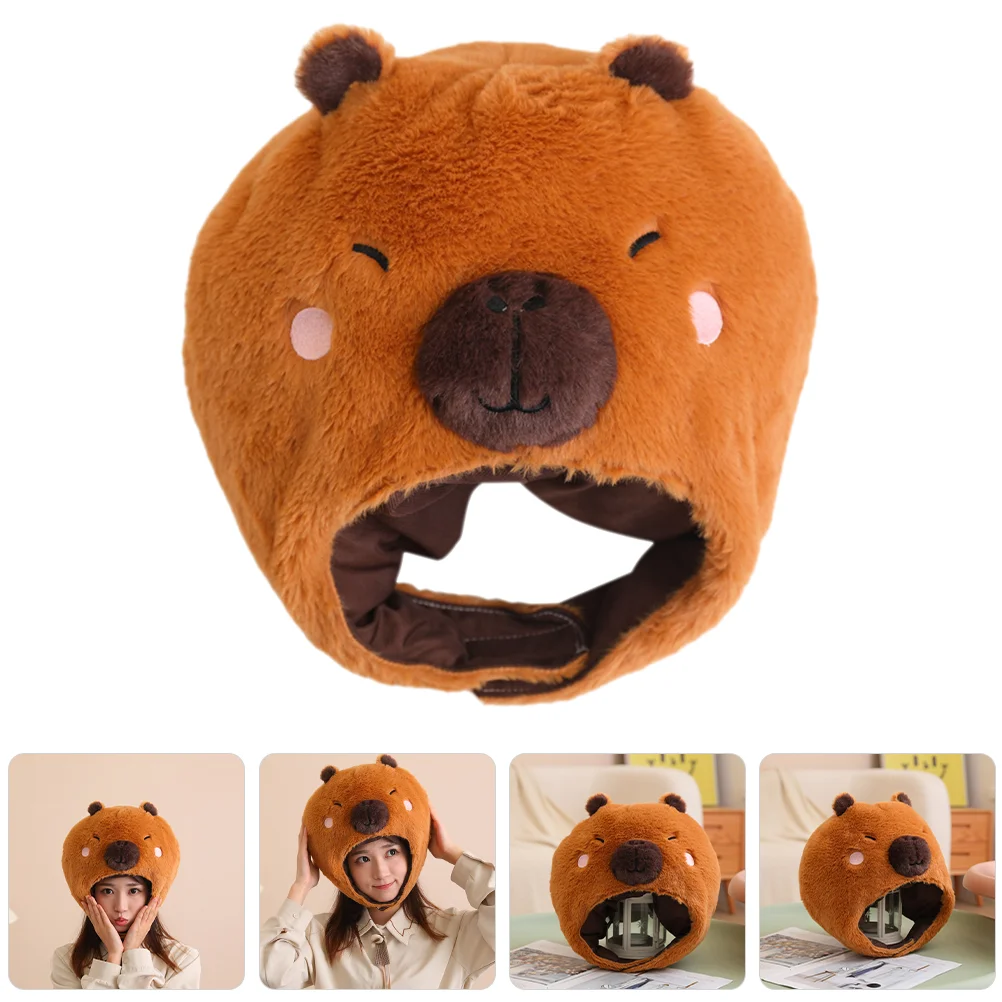 Plush Stuffed Headgear Animal Themed Headwear Plush Headgear For Party Cosplay Festival Cosplay Hat