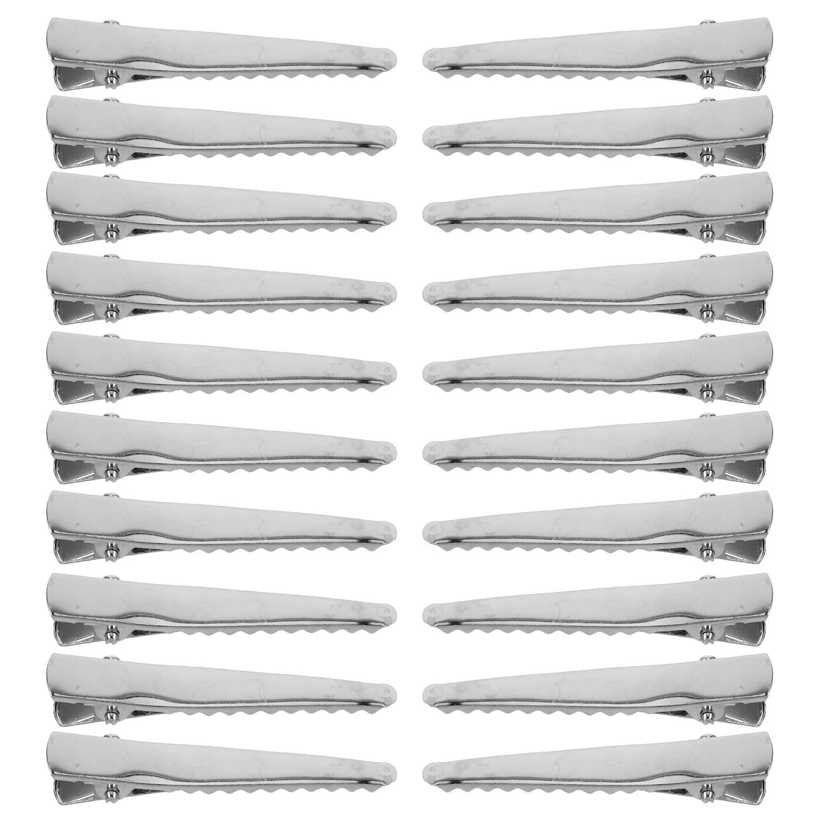 

100Pcs Duckbill Hair Clips Metal Silver Non-Slip Sectioning Styling Clamps Salon Hair Accessories for Women Hairdresser Clips