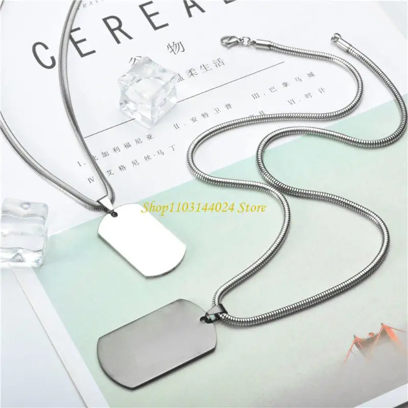 N5KE 맞춤형 인식표 펜던트 목걸이 조각 이름 날짜 텍스트 색상 그림