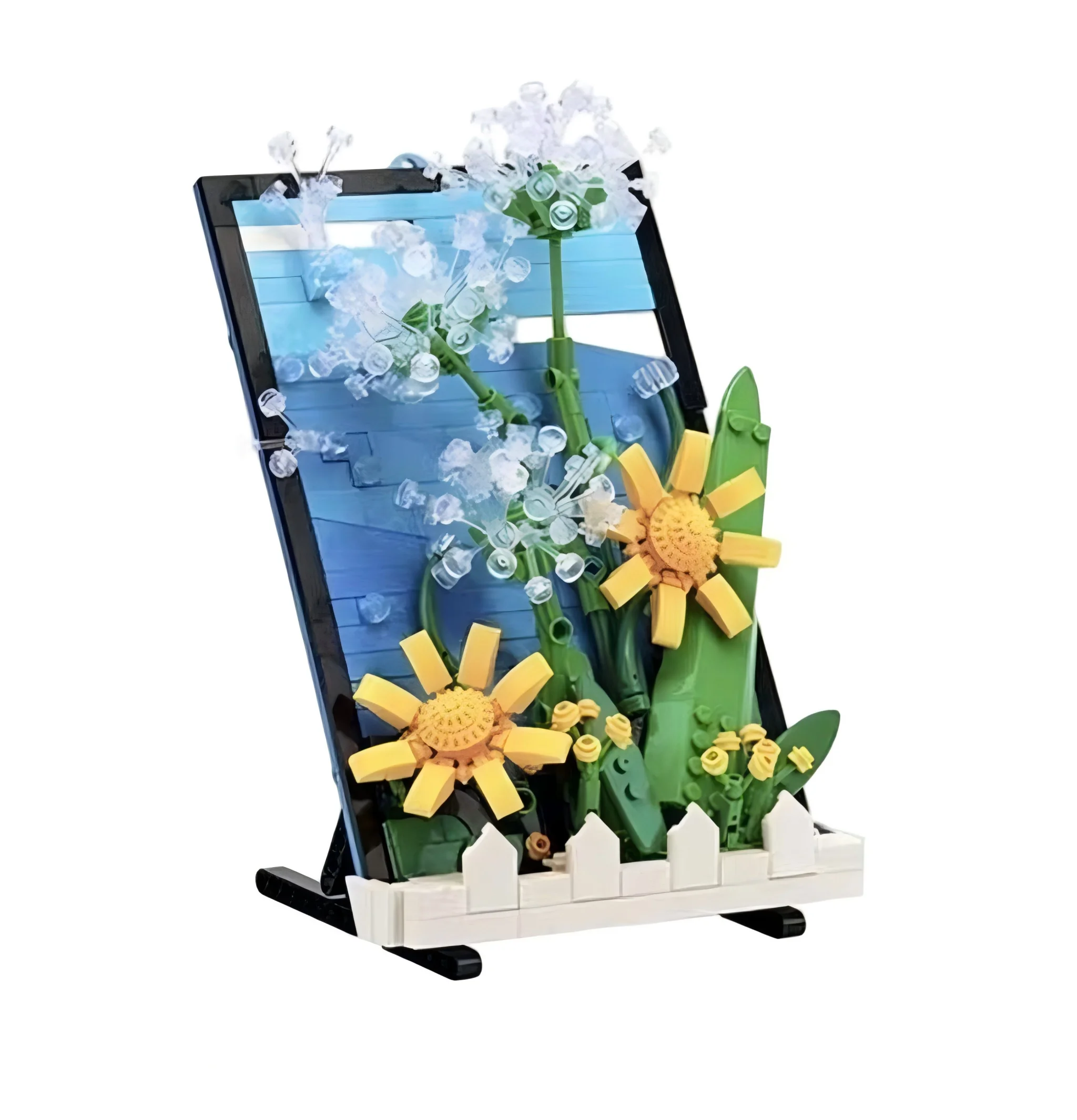 

Dandelion Painting Building Blocks Set, Desktop Floral Art Frame Decor Model, Creative Birthday Gift, Home Office Table Cente