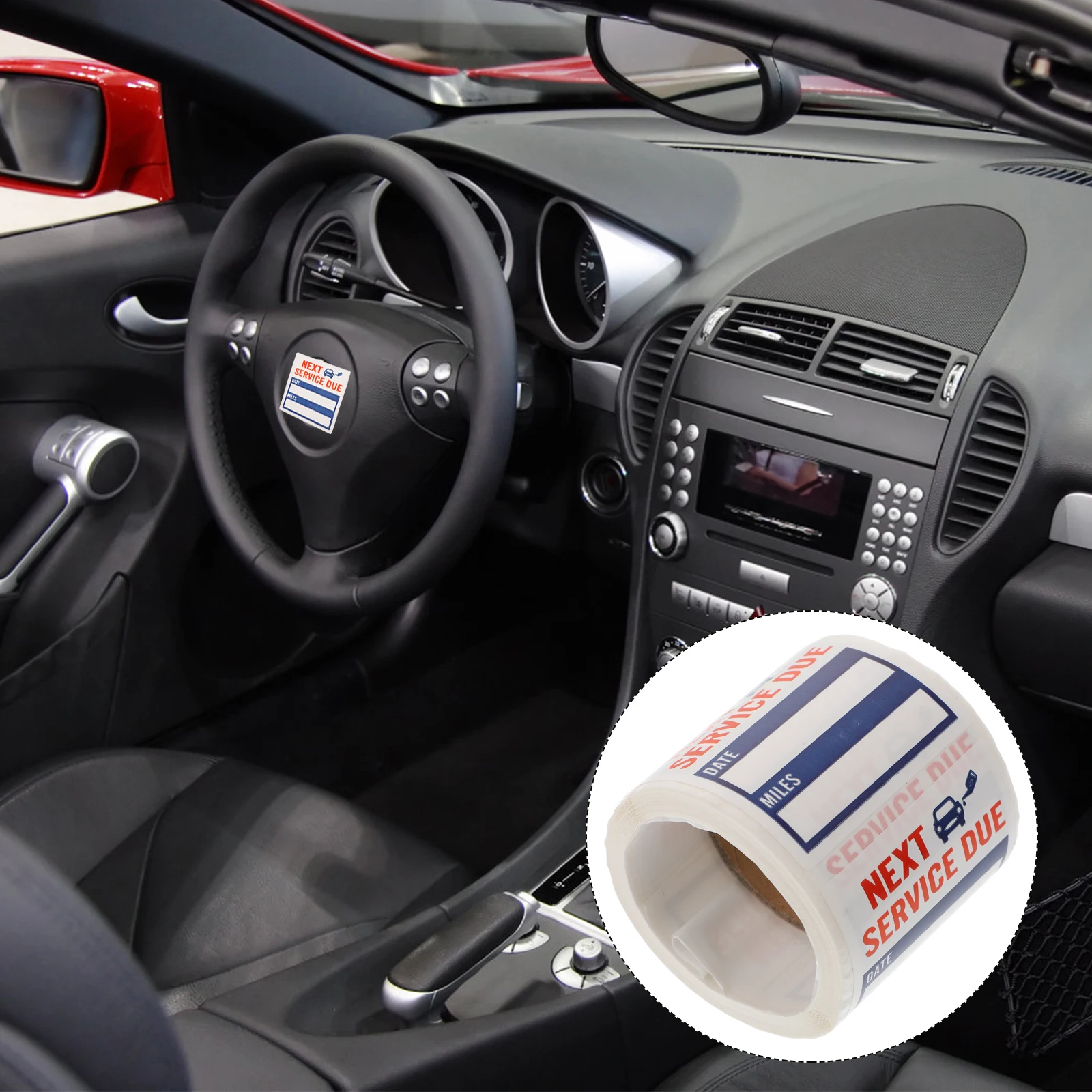 

Self-adhesive Label Automotive Stickers for Car Maintenance Window Cars Service Due Windshield Next