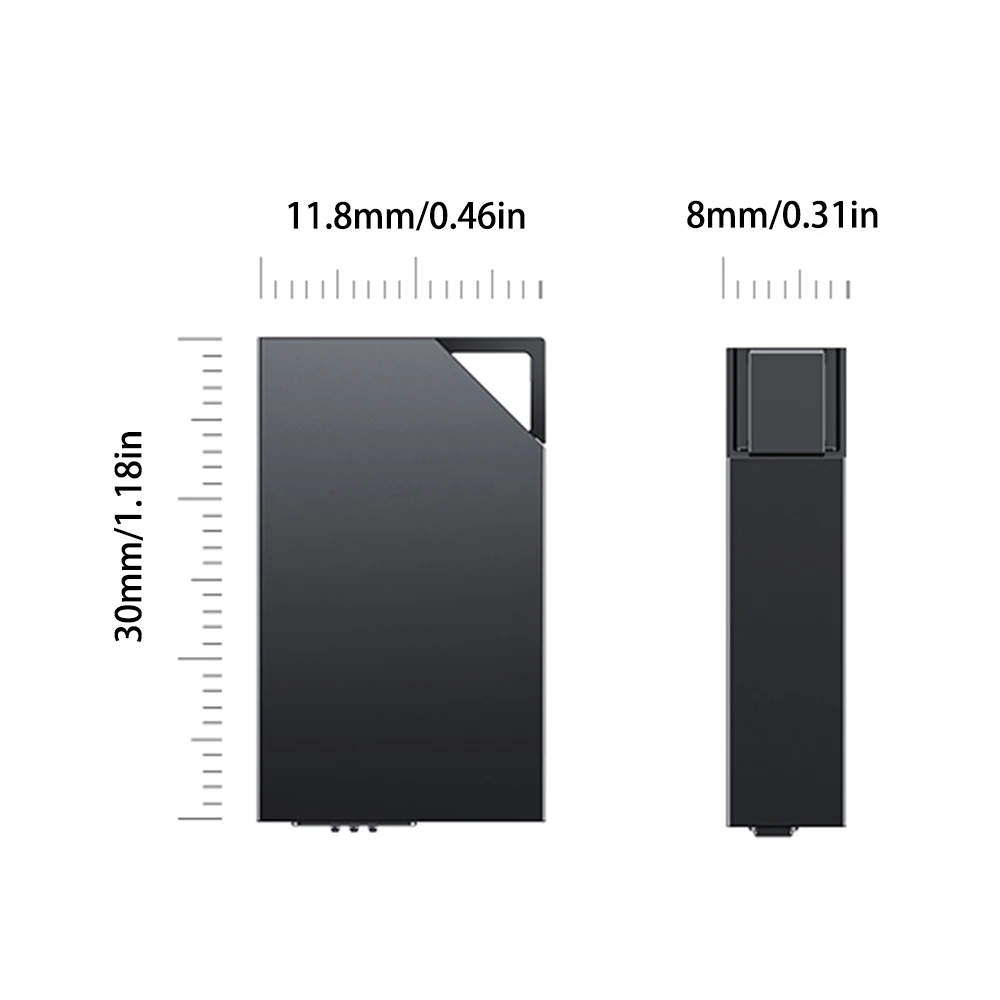 Ultra-Thin Mini Voice Recorder 8-64GB Digital Professional Voice Activated Dictaphone Noise Reduction Audio Recording MP3 Player