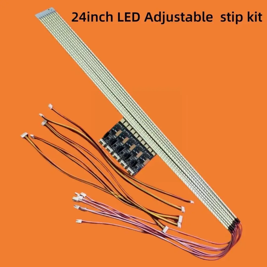 Free shipping 5pcs 24'' 540mm Adjustable brightness led backlight strip kit,Update 24inch-wide LCD CCFL panel to LED backlight