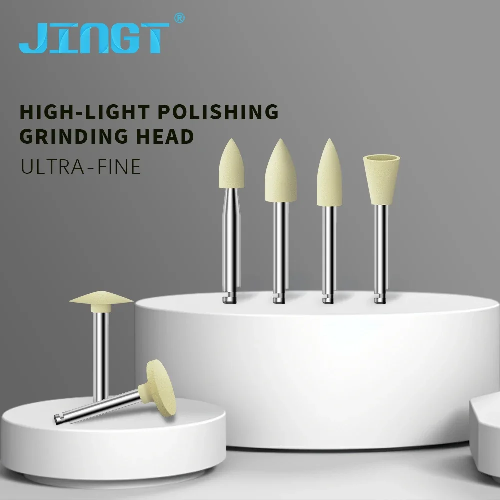 JINGT GDR Ultra-Fine Silicone Grinding Heads High Gloss Polishing Burs Dental Lab Teeth Polishing Tools Dentistry Materials