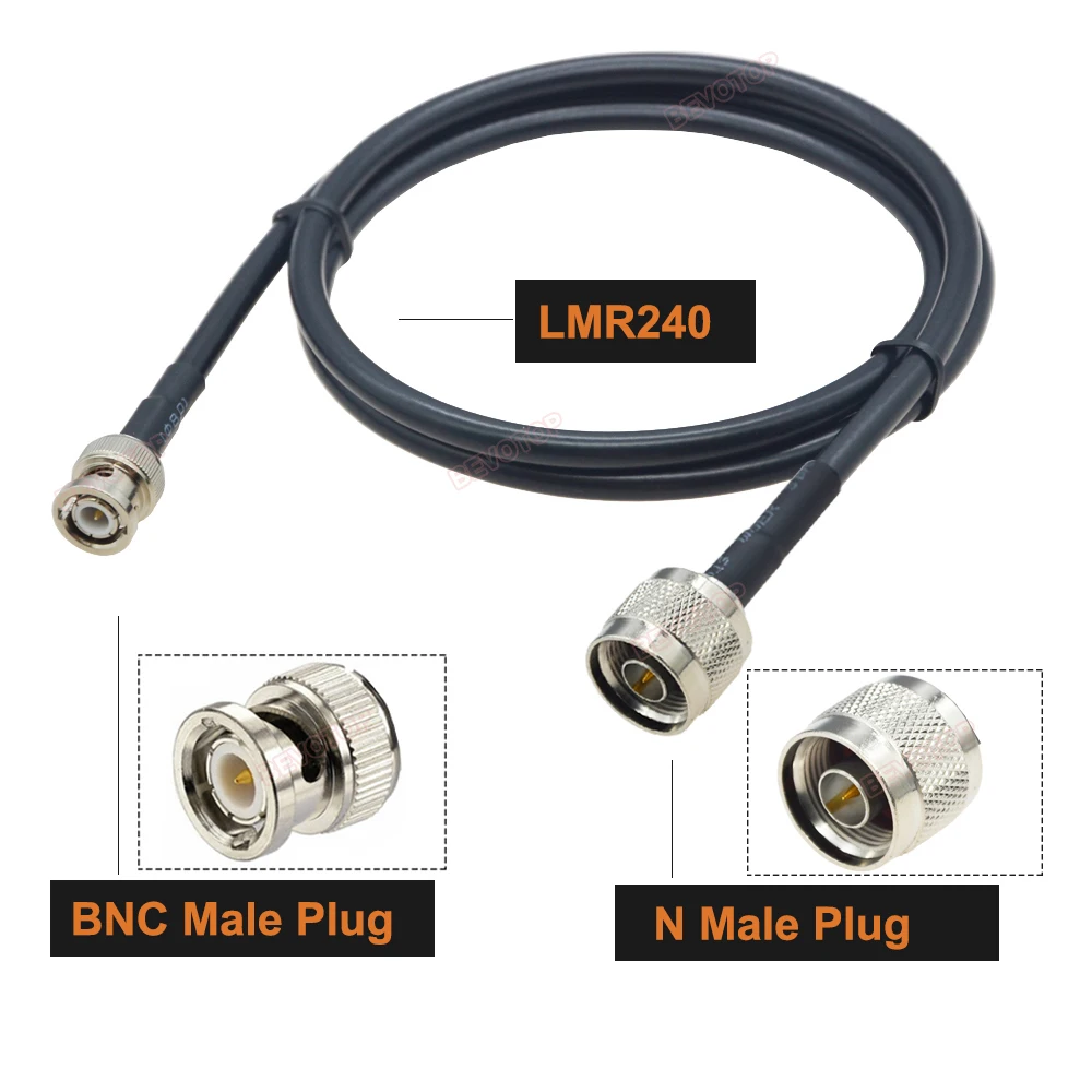 LMR240 Cable BNC Male to N Type Male / Female Connector Pigtail Low Loss 50 ohm LMR-240 50-4 RF Coaxial Extension Jumper Cord