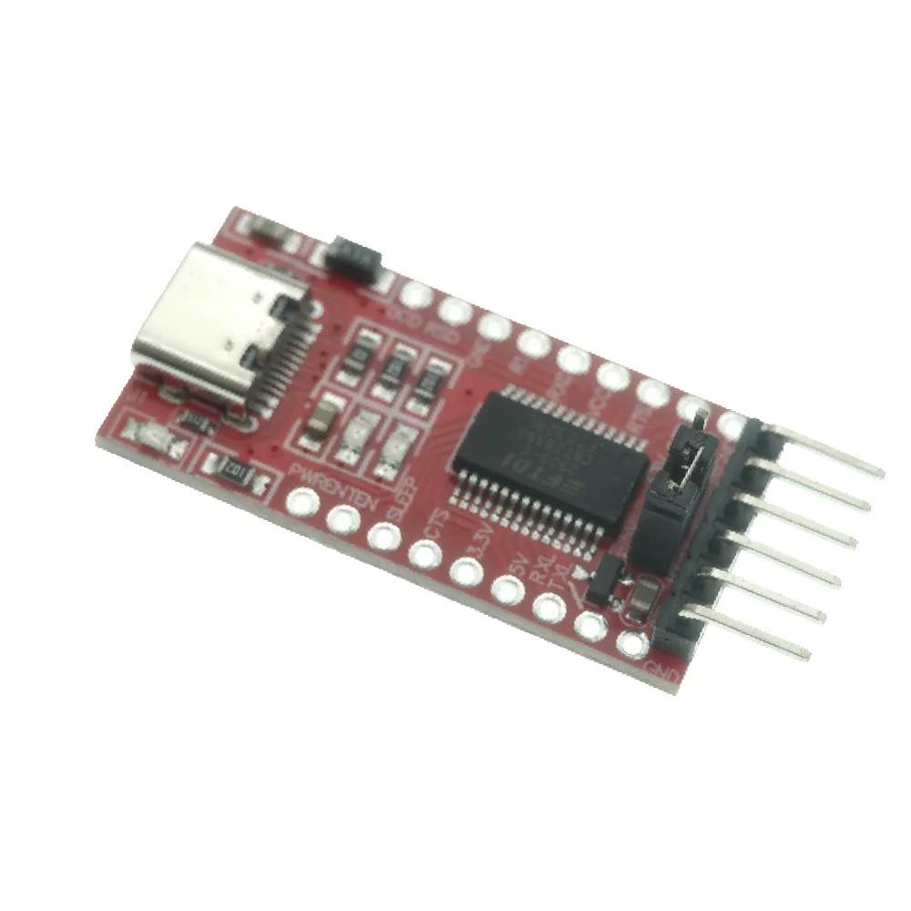 USB Type-C to TTL Serial Adapter with FT232RL Chip, 3.3V/5V Switchable Voltage Serial Board for Electronic DIY & MCU Programming