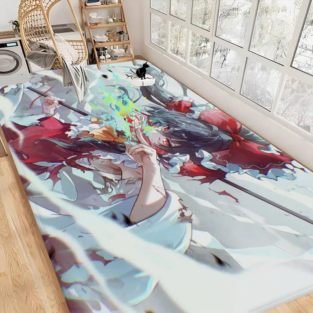 Touhou Project Anime Room Mats Cheaper Anti-slip Modern Living Room Balcony Printed Household Carpets
