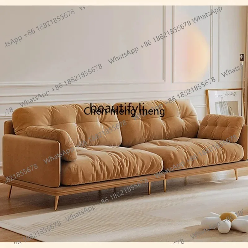 

new HJ Technology Fabric Sofa for Small Apartment, Nordic Simple Living Room, Straight Cloud Sofa ss 26