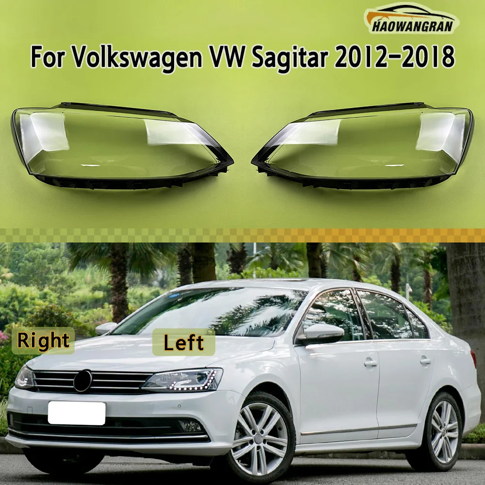 

For Volkswagen VW Sagitar 2012 2013 2014 2015 2016 2017 2018 Front Headlight shell Transparent Lampshade Plexiglass Lens Cover