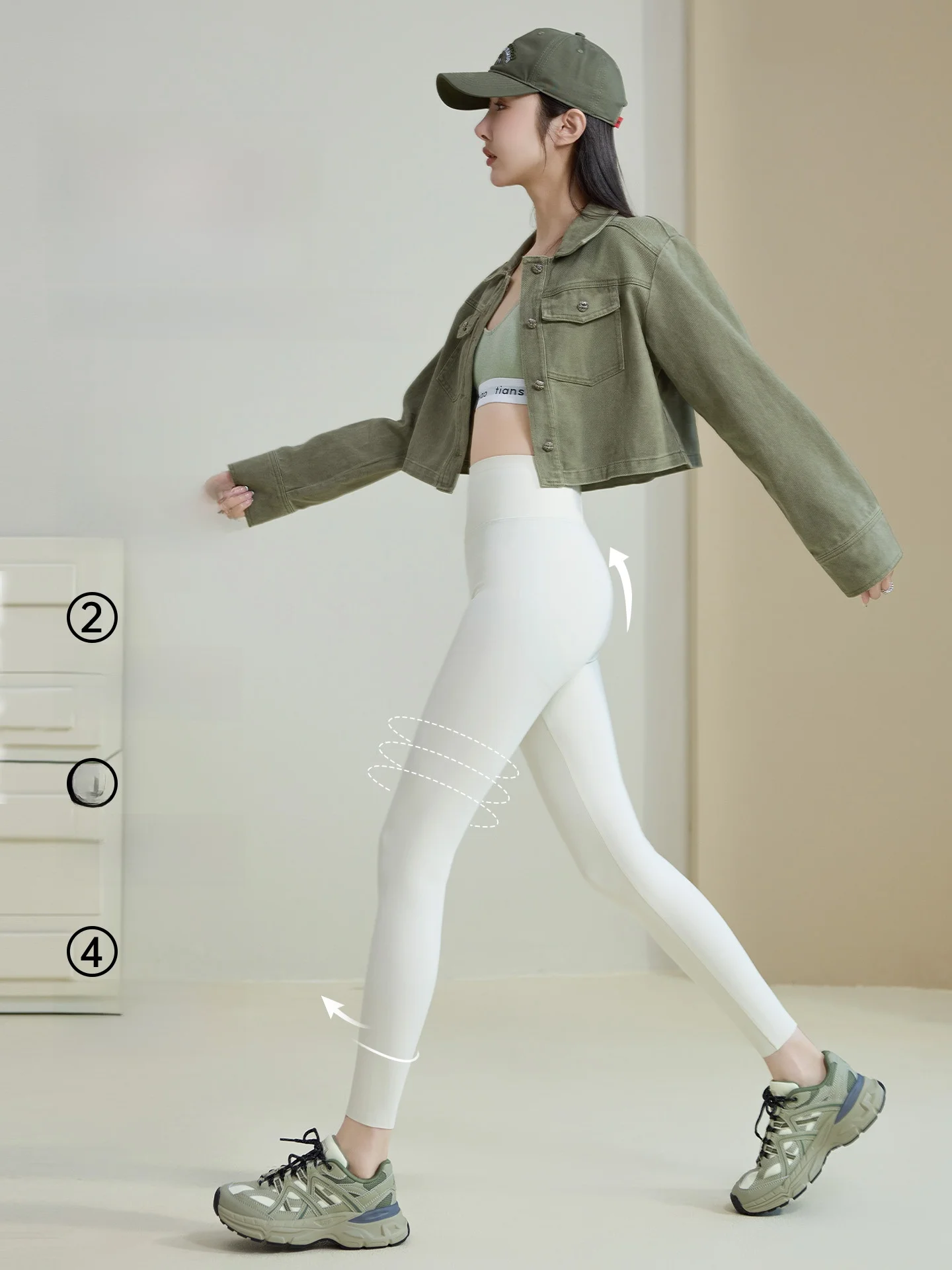 Pantalon de Yoga fin taille haute pour femmes, nouveau pantalon d'été en peau d'arche Sle Liren, contrôle du ventre, couche de Base de levage des fesses