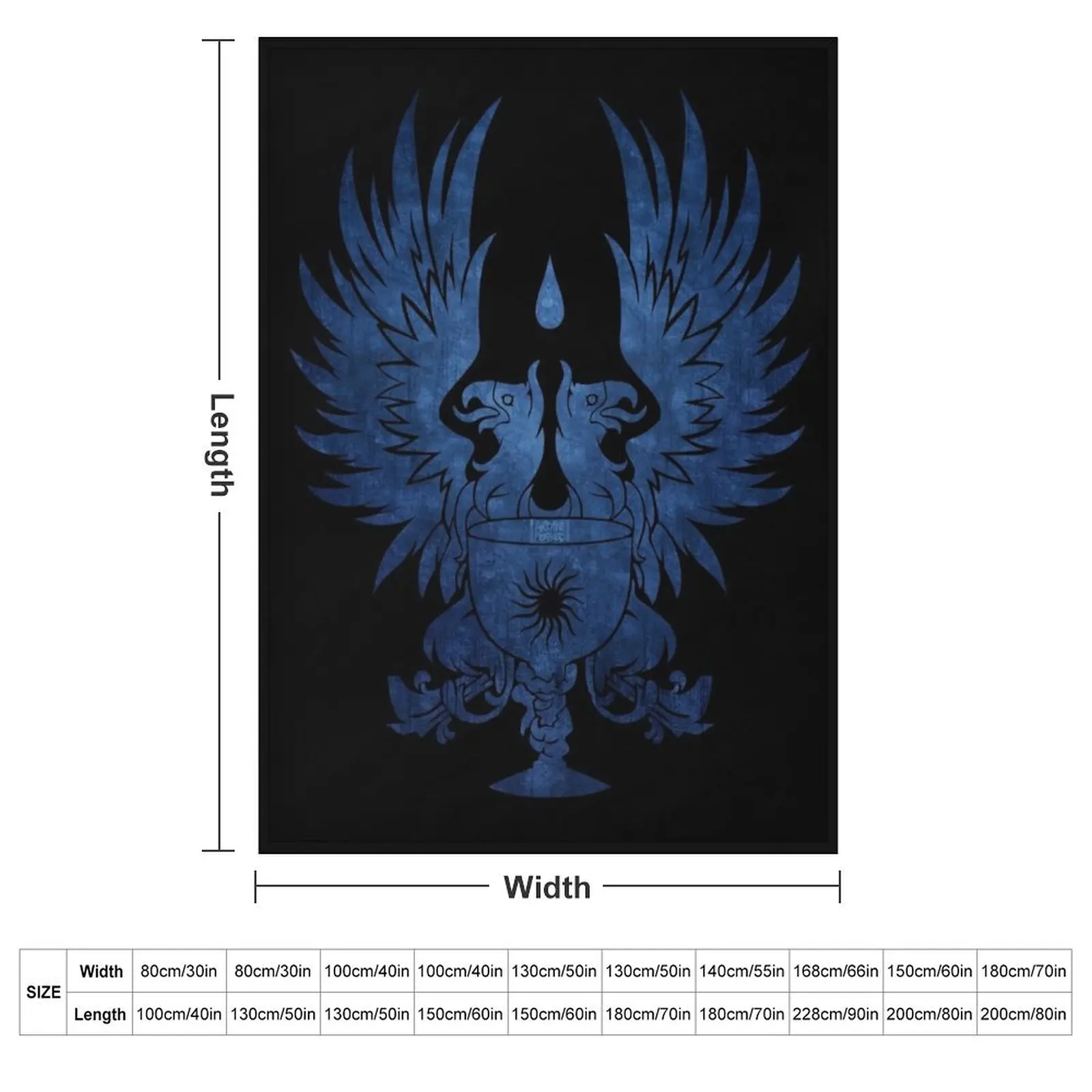 Dragon Age: Grey Warden Blue Throw Blanket couch cozy soft plush fuzzy picnic outdoor blanket