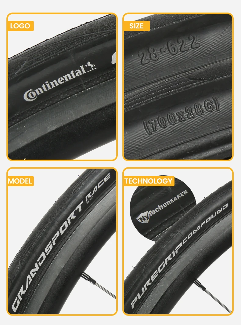 Continental Ultra Sport III Fahrradreifen 700 X 25C 28C 32C ULTRASport Nicht Faltbarer Fahrradreifen Drahtreifen 180 TPI – Detail 4