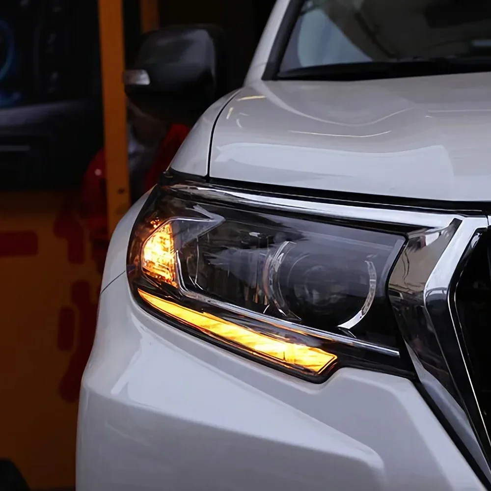 

Модернизированная автомобильная фара в сборе для Land Cruiser Prado 2018-2023, высокая конфигурация, Стайлинг, светодиодные аксессуары для передних фонарей