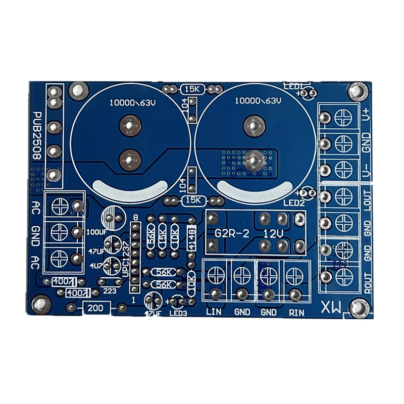 

Power Amplifier Board Rectifier and Filter Power Supply with Horn Protection Integrated for Post-stage Empty PCB Board