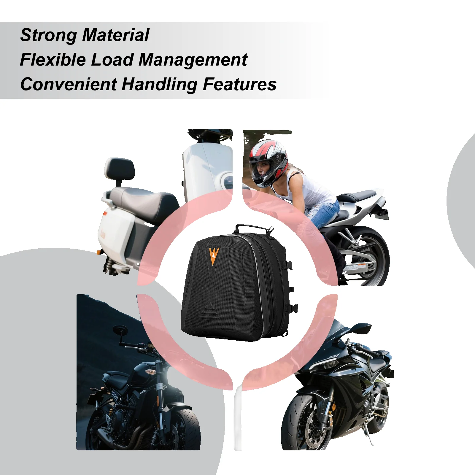 

Motorcycle Rear Seat Bag 20L-28L Expandable Hard Shell Backpack Waterproof Motorcycle Gear Bag For Motorbike Scooter Dirt Bike