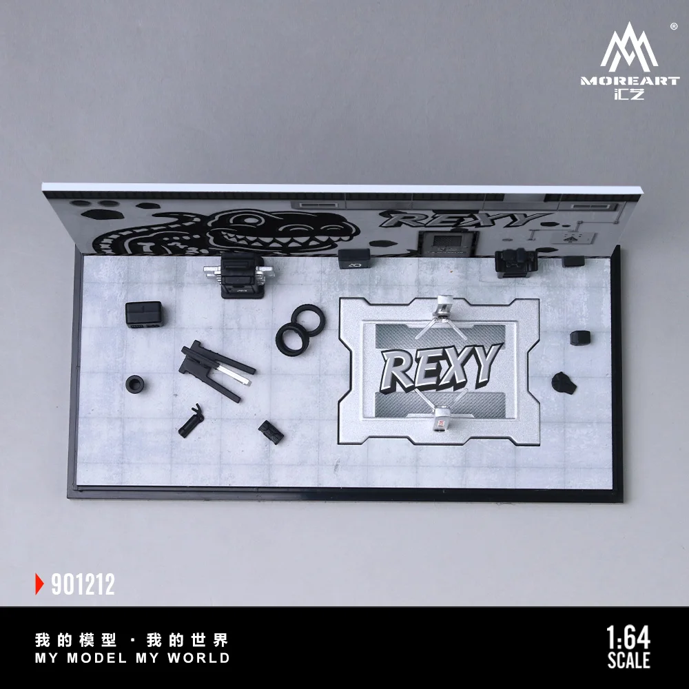 MoreArt 1:64 Garage Repair Workshop Diorama Special Custom Coating Scene Model Hobby Accessory for Car Model Collectors view 4
