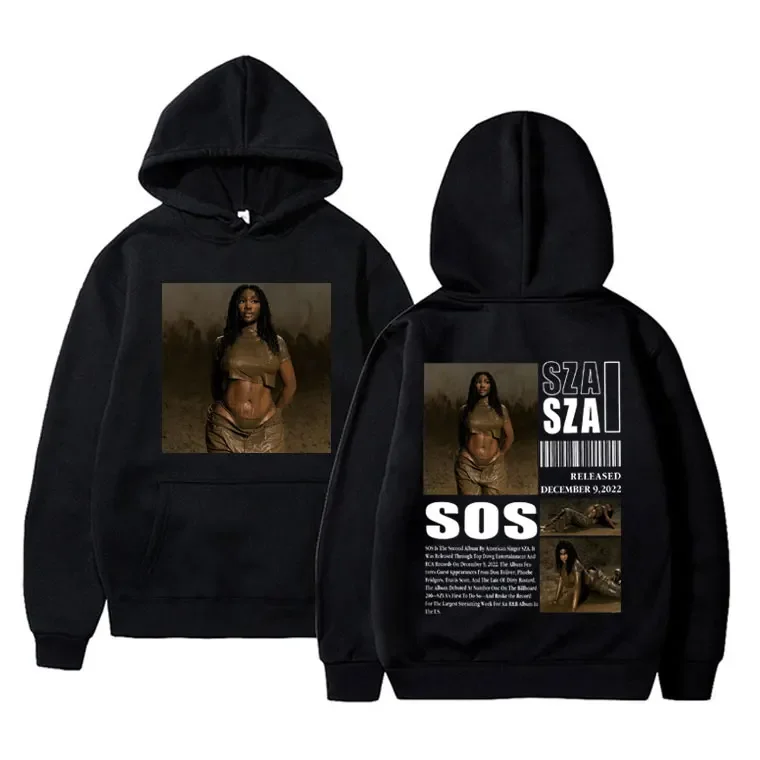 

Singer Sza Music Album Sos Graphic Hoodie Men's Women's Harajuku Hip Hop Hooded Sweatshirt Autumn Winter Trend Fashion Pullovers