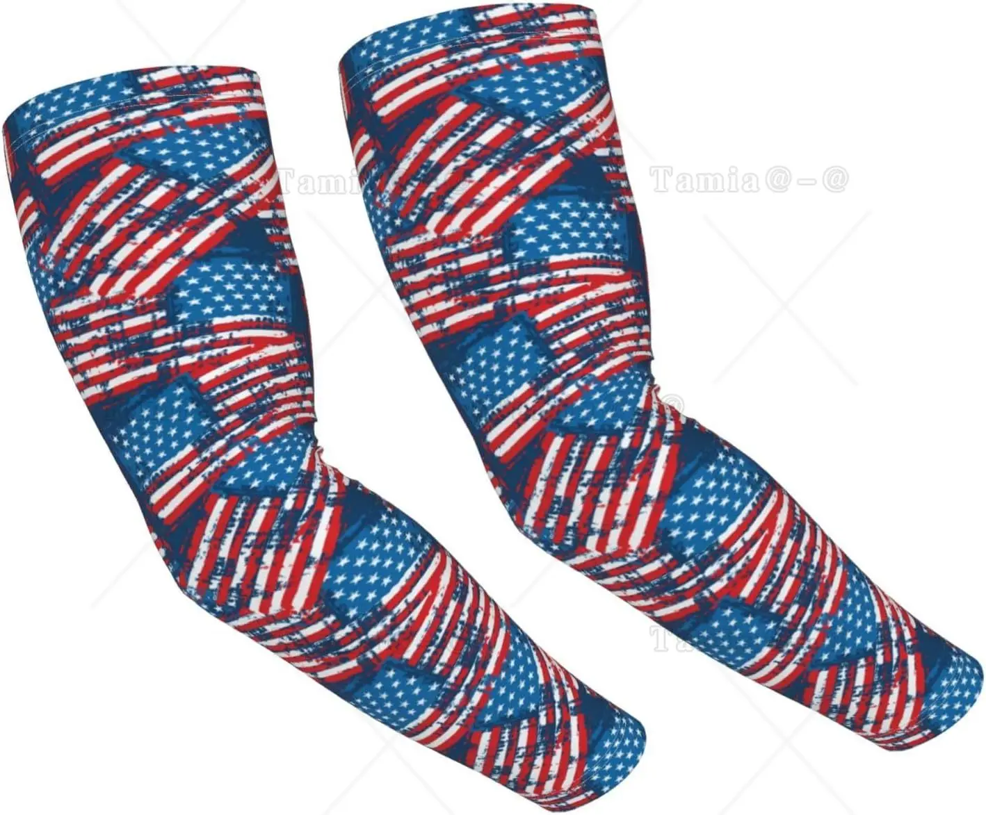 

American Flag Cooling Arm Sleeves Cover Summer Sun Protection Arm Sleeves for Men Women Baseball Cycling Golf Running