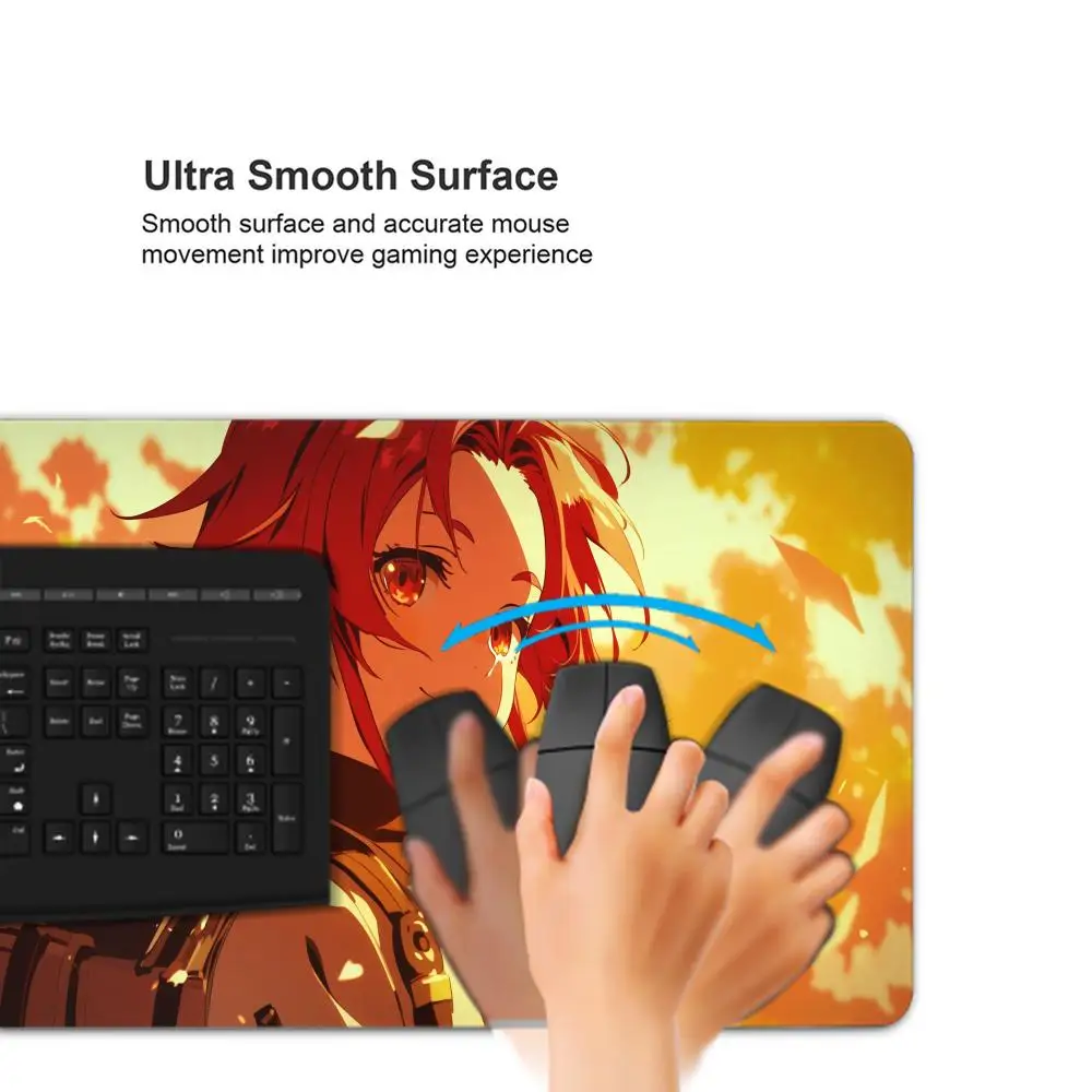 Mushoku Tensei Mouse Pad Keyboard Desk Mats, Kawai Rubber, Non-Slip Desk Mat, XXL90x40cm mouse pad