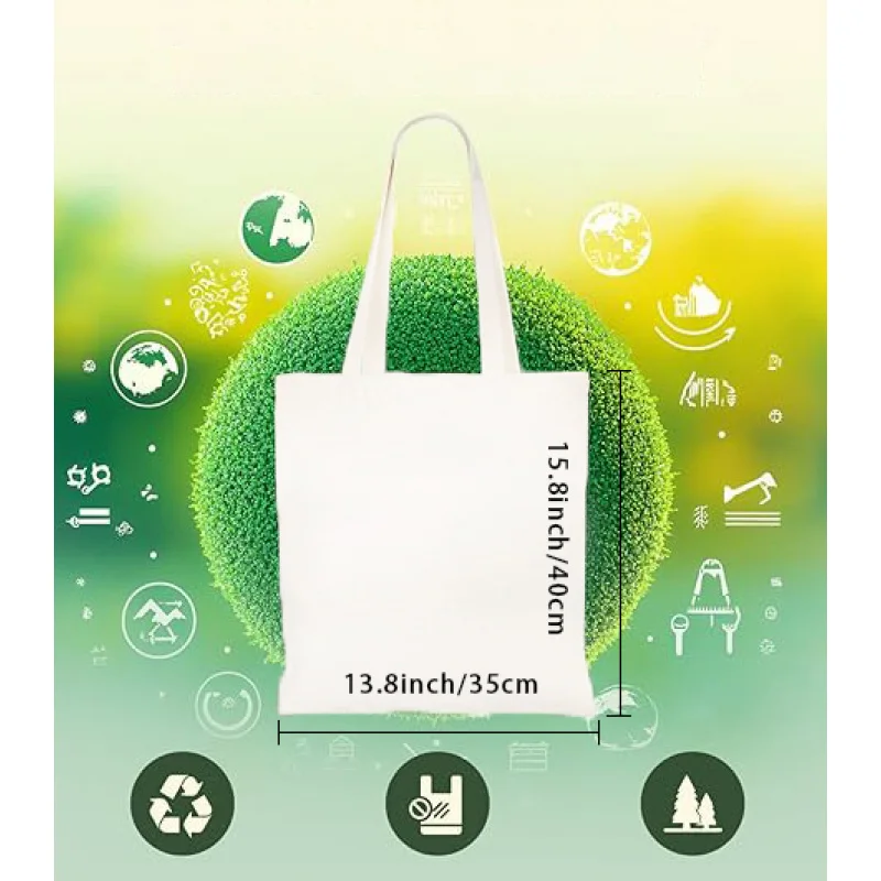 1pc of 2D Flat Printing Featuring an Adorable Pea Pod And Garden Tote Bag - a Reusable Grocery Bag Adorned with Green Beans And view 3