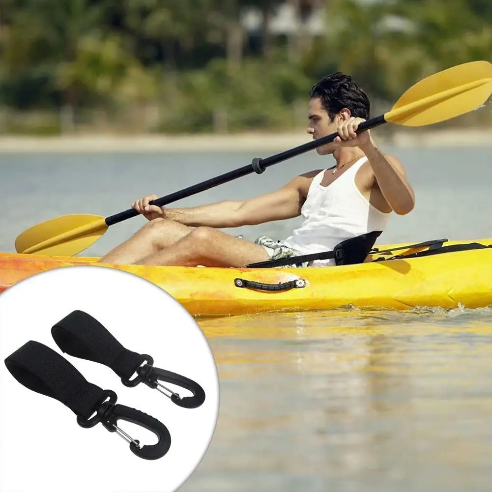 Double Pack Kayak Paddle Webbing Clip For SUP Paddle Board Inflatable Paddle Surf Boat Buckle U6U2