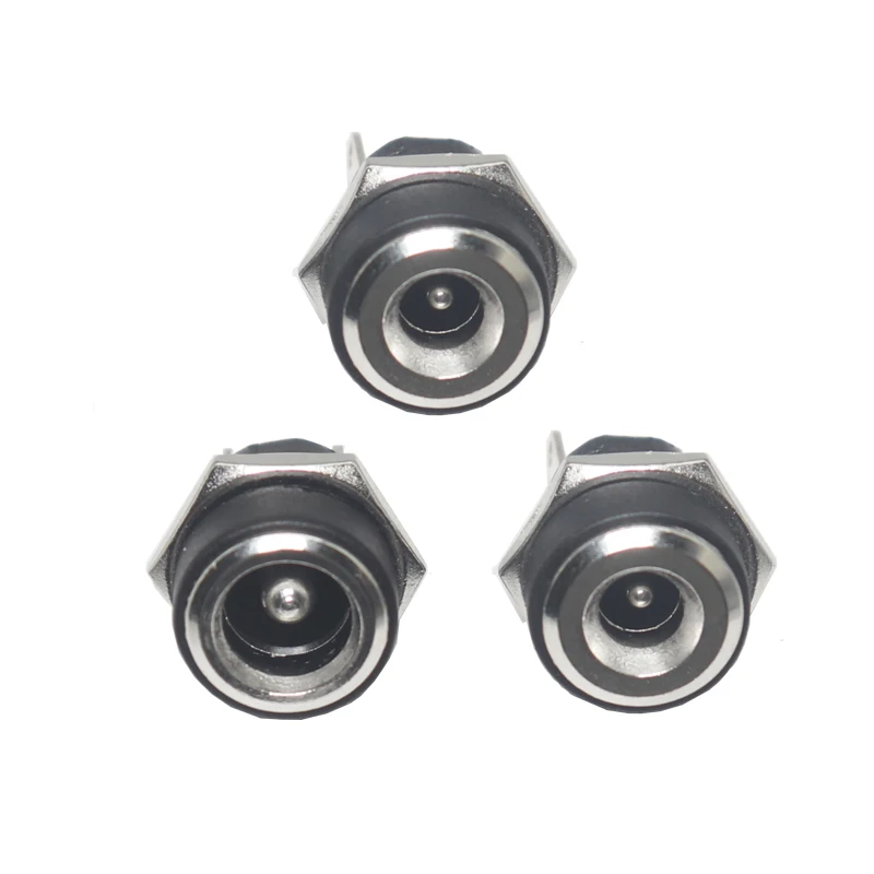 【10PCS】3A 12v for DC Power Supply Jack Socket Female Panel Mount Connector 5.5 mm x 2.1mm 5.5 mm x 2.5mm DC022B