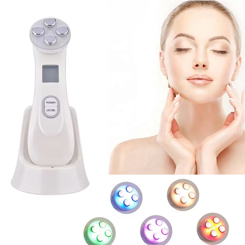 مكركرنت LED العلاج بالضوء RF جهاز التجميل الكهربائية المضادة للتجاعيد رفع ثبات آلة العناية بالبشرة للوجه