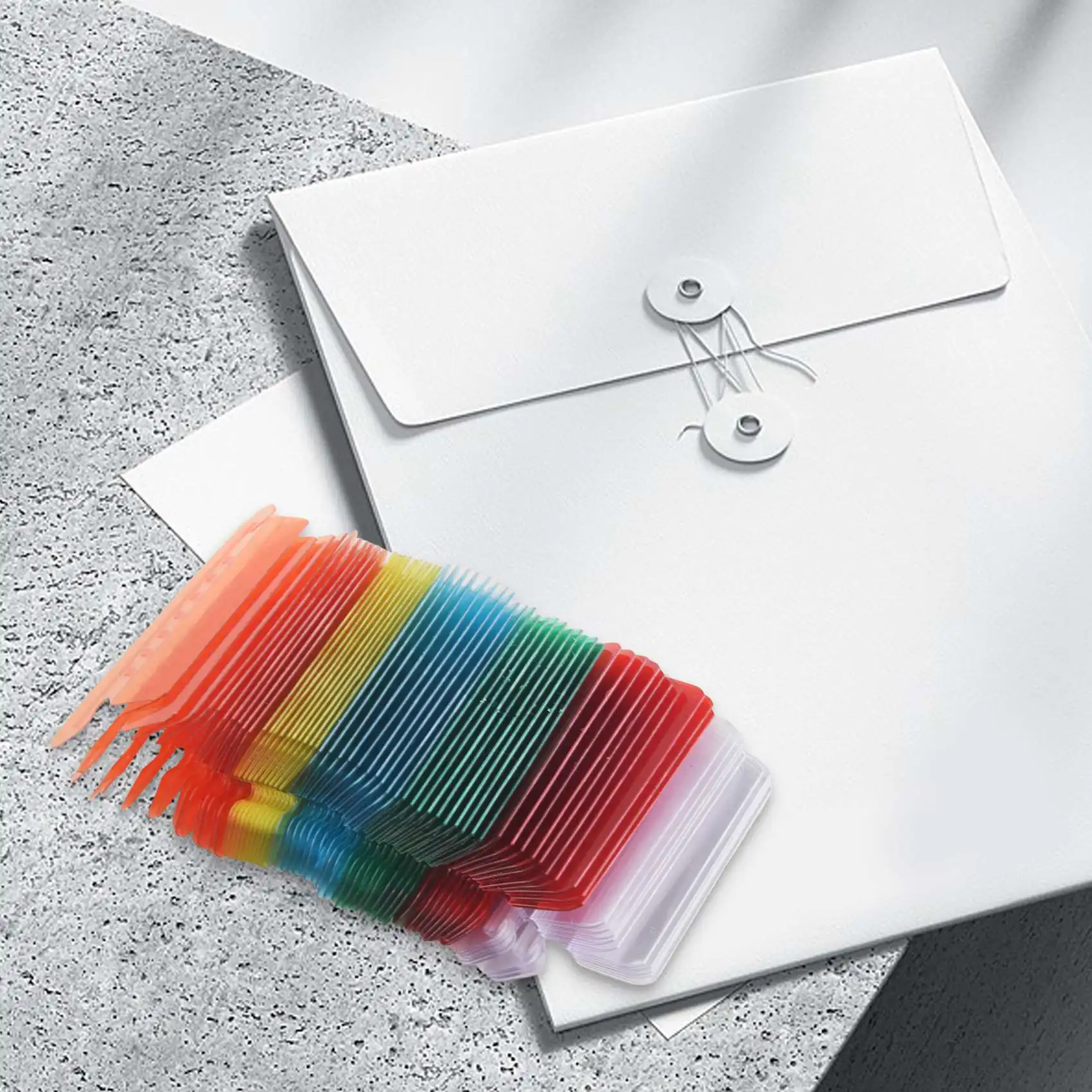 60 Pcs 2 Inch Hanging Folder Tabs and 120 Grids Inserts for Quick Identification of Hanging Files Hanging File Inserts