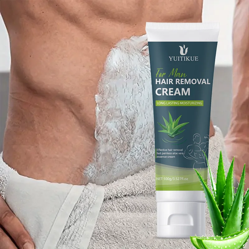 Hair Removal Cream for Men 100g - Gentle for Sensitive Skin, All Body Use, Long Lasting Moisturizing & Silky Smooth image 3