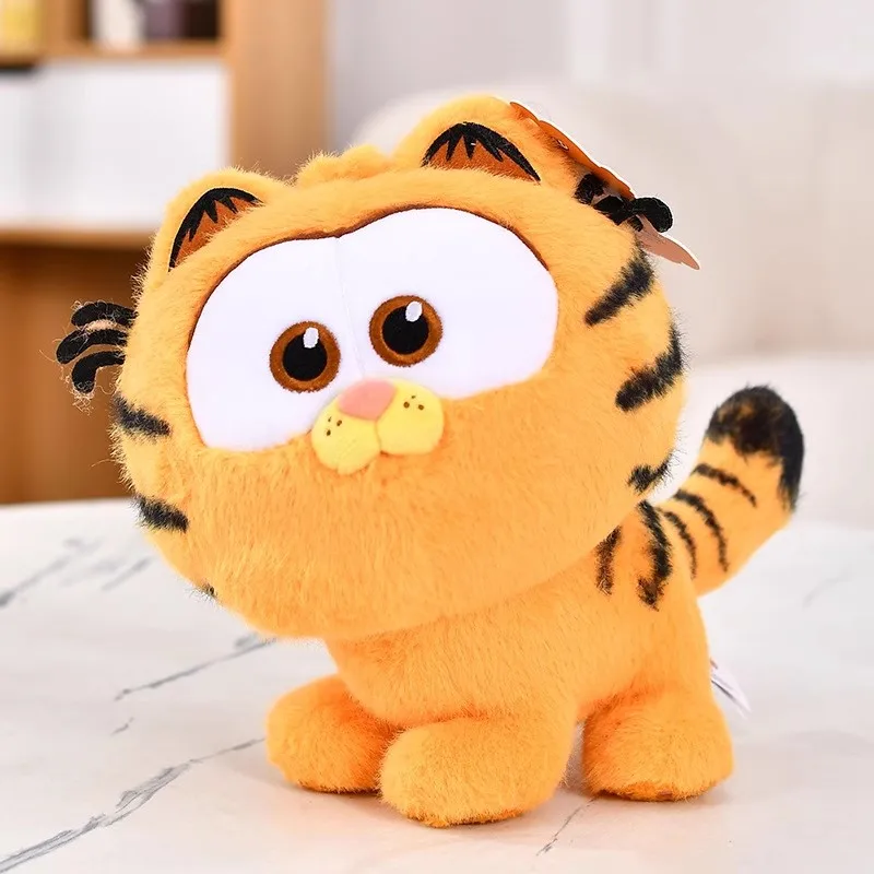 Ein süßes orangefarbenes Garfield-Plüschkatzen-Spielzeug/gefüllte Katzenpuppe (für den Einsatz als Schultaschen-Anhänger, ein Geschenk für Mädchen und ein Souvenir