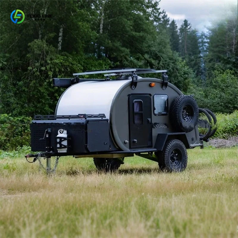 Customized 4X4 All Terrain Teardrop Trailer Rich Storage Space Self Sufficient Layout For Wilderness Camping