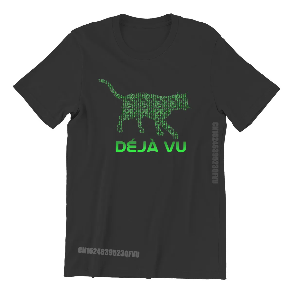 Deja Vu Cat The Matrix Neo, camisetas de película de ciencia ficción para hombres, camisetas clásicas góticas de cuello redondo, ropa Harajuku, gran oferta