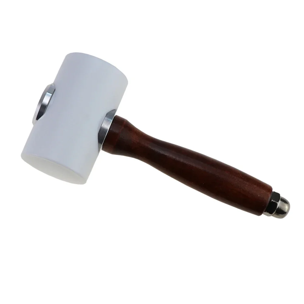 1Pc Professional Leather Carve Hammer Wood Handle Nylon Hammer Leathercraft Punch Printing Percussion DIY Tool