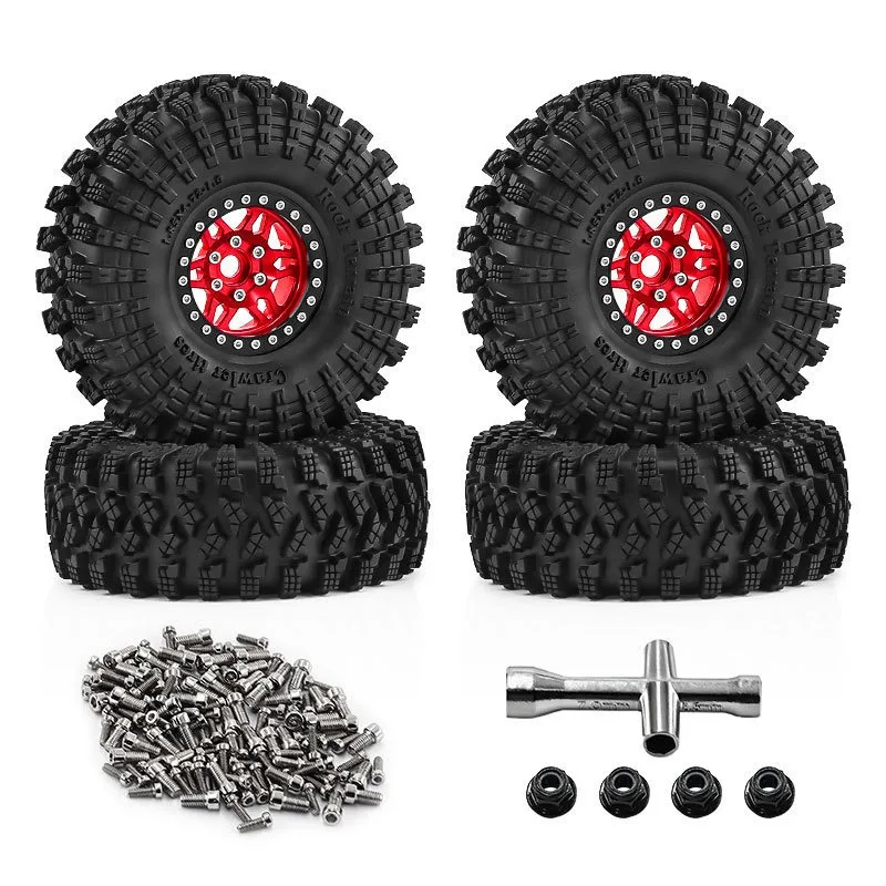 

Комплект металлических дисков RS RC 120 мм с бедлоком 1.9 дюйма и резиновыми шинами для радиоуправляемых краулеров 1/10: Trxs TRX4, RC4WD, D90, Axial SCX10 II III, MST