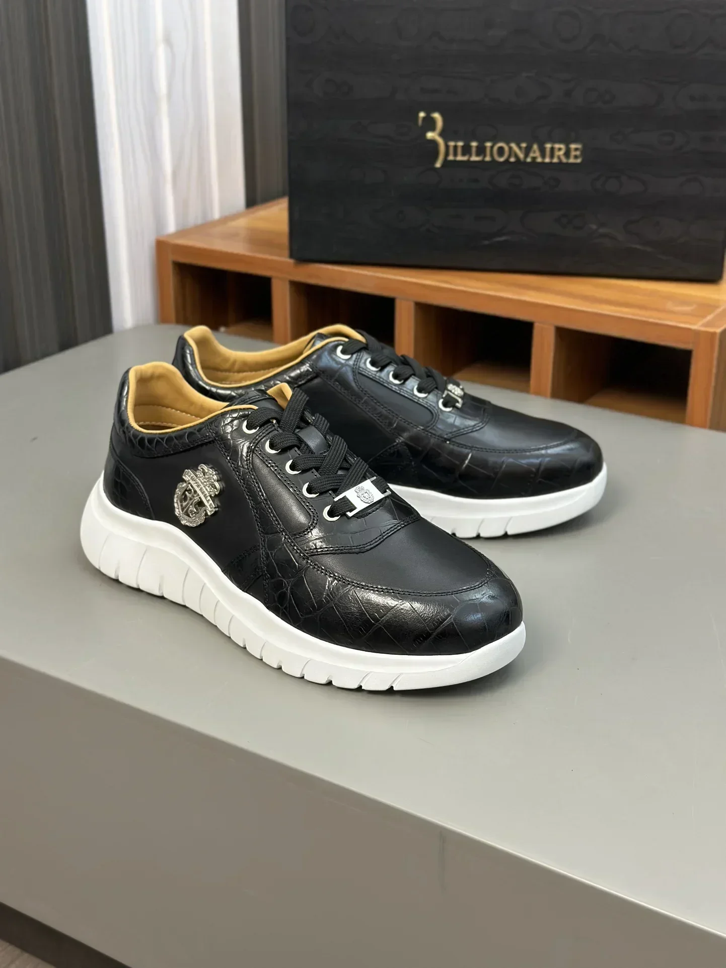 BILLIONAIRE BLSK CPRT Shoes Men‘s Cowhide 2025 new sports high quality fashion comfortable outdoors European big size 39-45