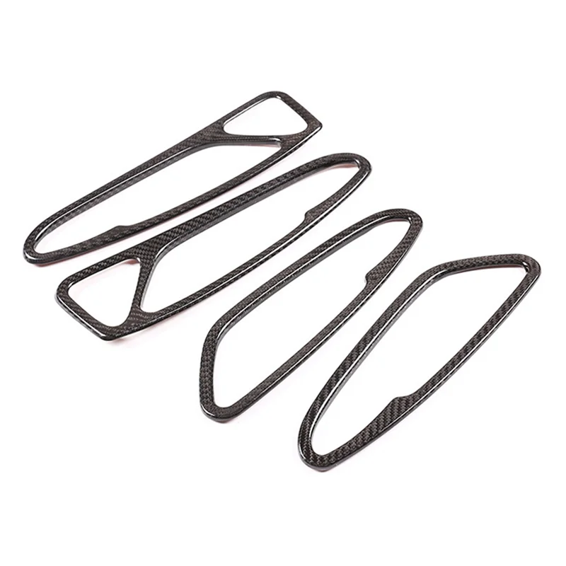 

For Stelvio 2017 2018 2019 Dry Carbon Fiber Car Door Interior Handle Frame Trim Accessories