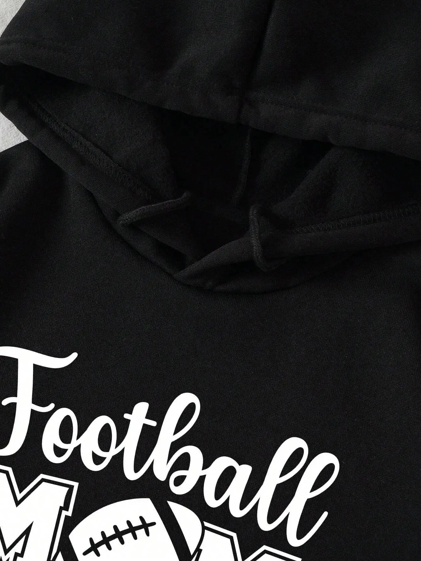 Football Mom Funny Letter Graphic Sweatshirts Woman Simple Casual Hoodies Street Loose Hoodie New Fleece Autumn Sportswears