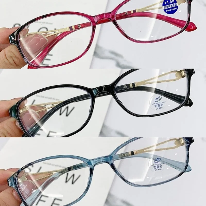 3PCS +100~+400New Ladies' Delicate and Fashionable Blue Light Proof Presbyopic Glasses