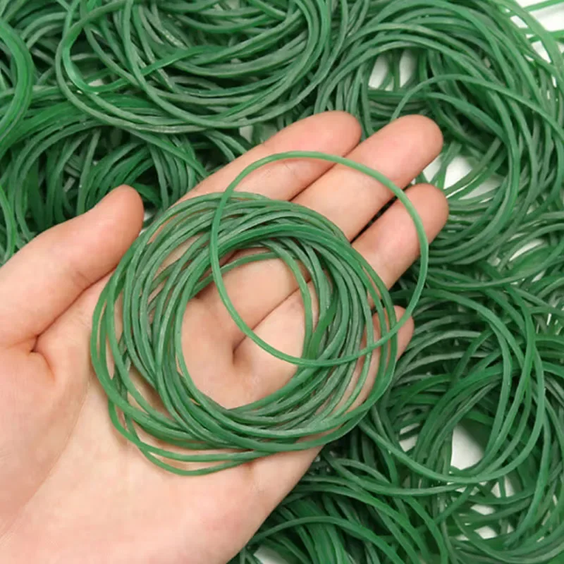 Green Elastic Rubber Bands Dia 19/25/40/43mm Supplies Stretchable Latex Rings For School Office Stationery