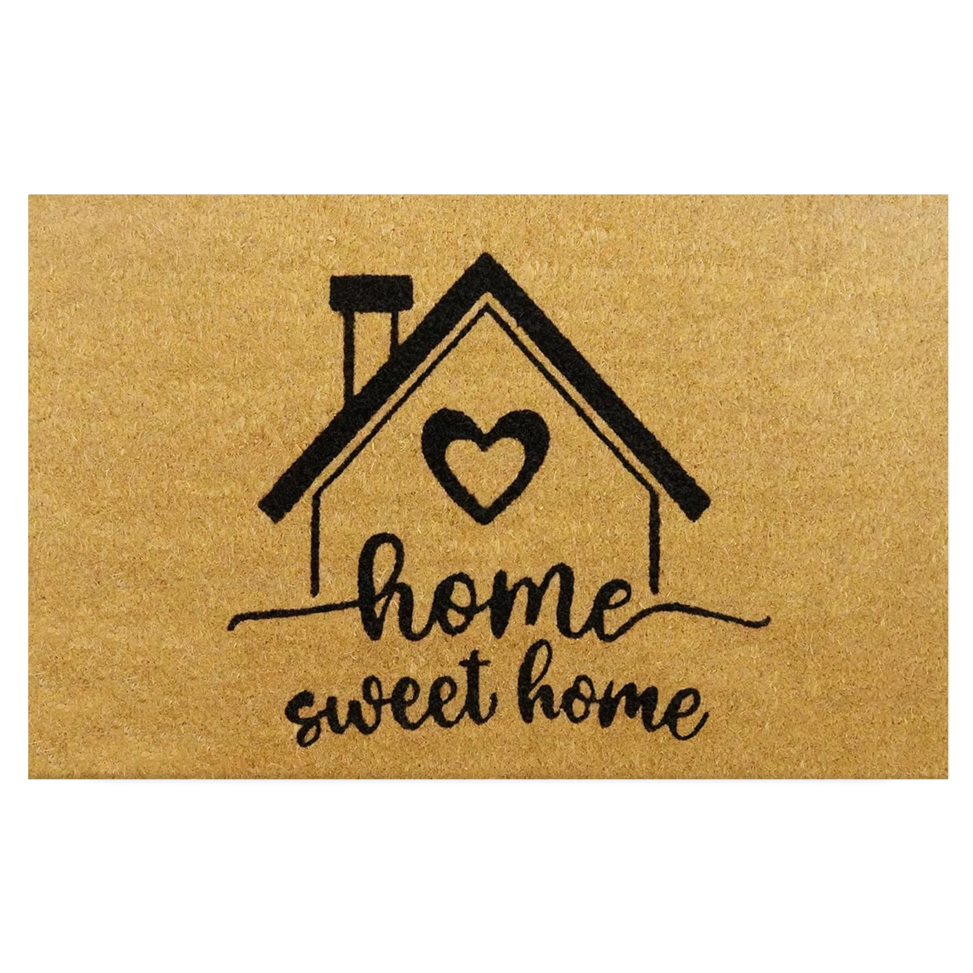 Home Sweet Home Doormat Non-Slip Rubber Backed Entrance Mat Washable Welcome Floor Mat Rug Indoor Outdoor Housewarming Gift